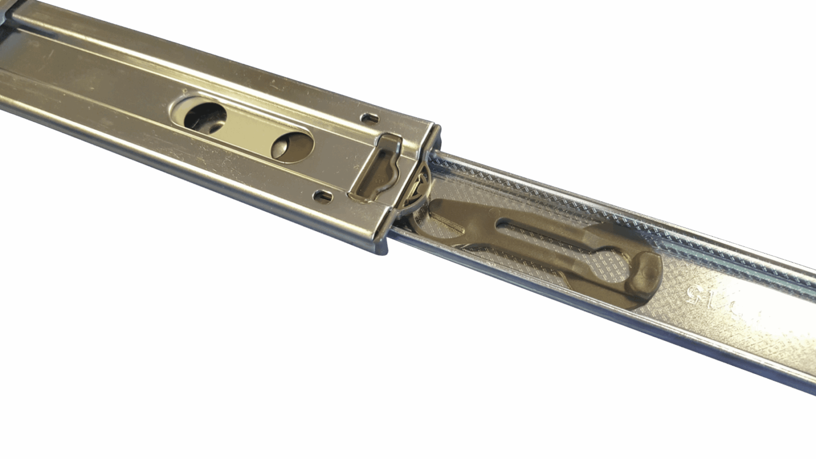 45Kg Push to Open Drawer Slides - Zinc - 4