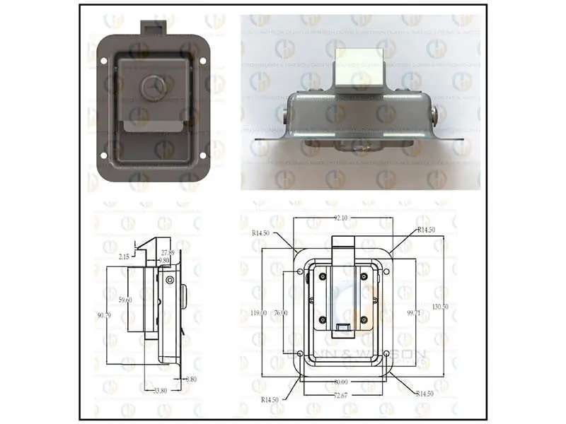 Paddle Handle - Black Powder Coat - 6
