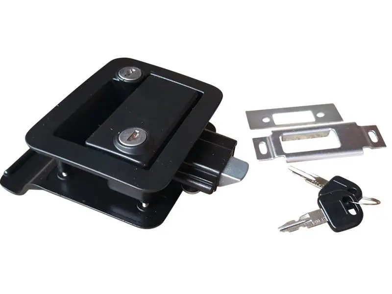 Trailer Door Lock - Black - 2