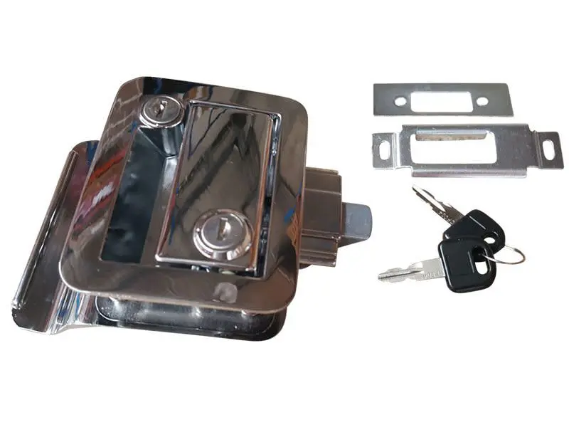 Trailer Door Lock - Chrome - 4