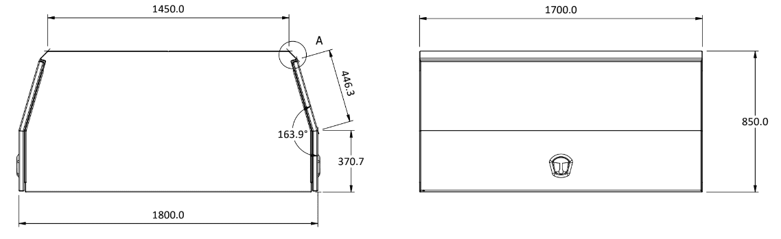 1700mm Canopy Dimensions
