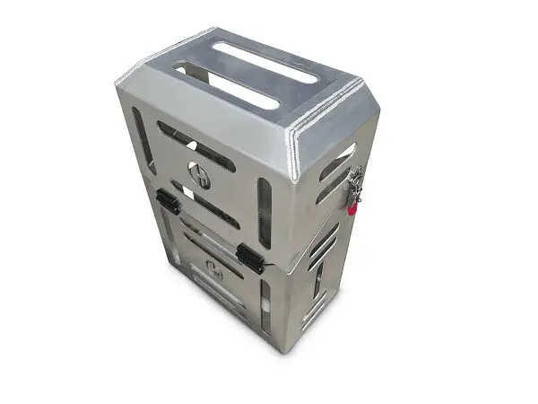 Aluminium Jerry Can Holder with Lid (Australian Made) - 1