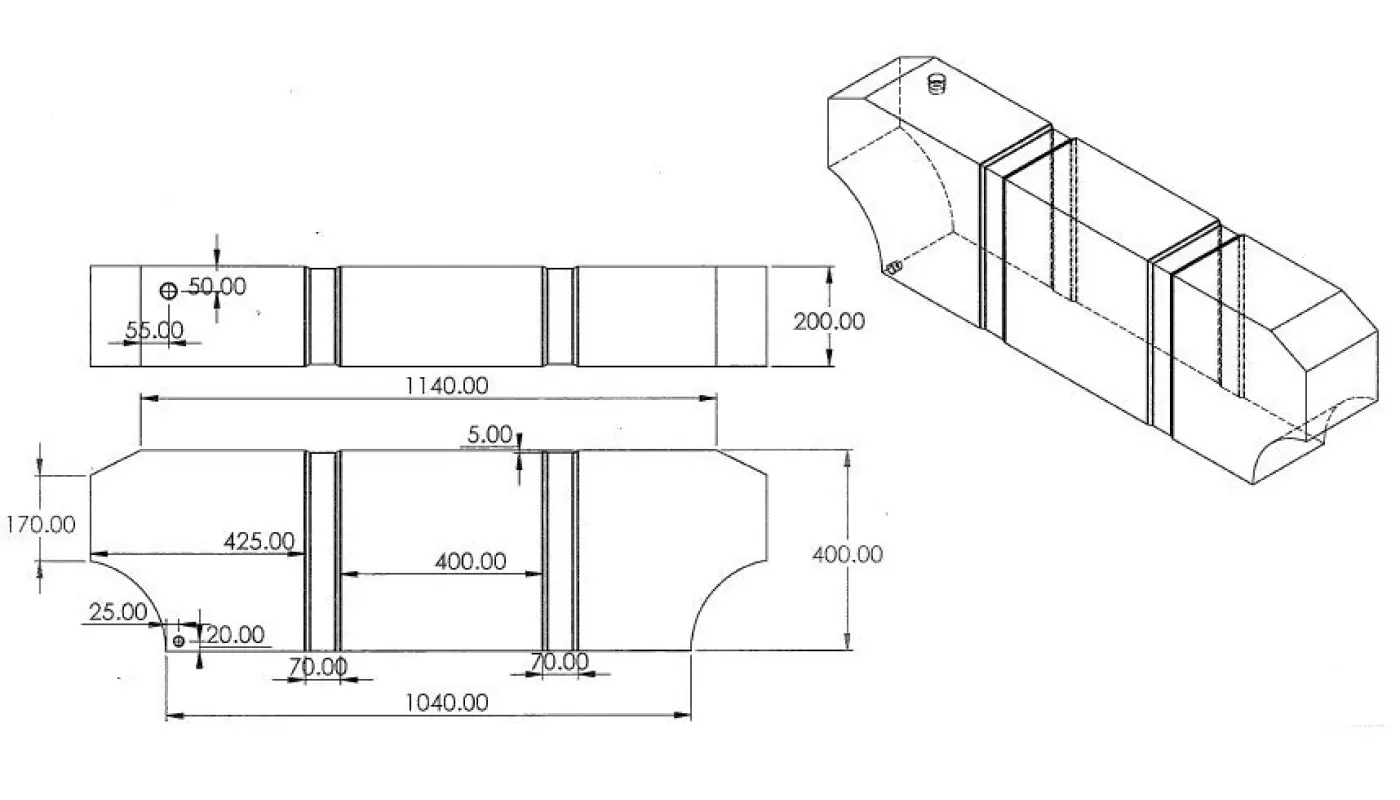 70Ltr Dual Wheel Arch Water Tank