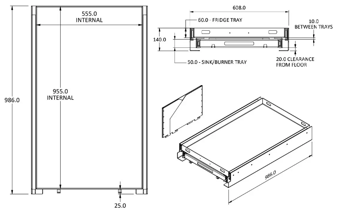 4×4 Fridge Slide with Sink and Windshield (Australian Made) - 1