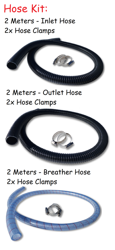 Waste Water Hose Kit Inclusions
