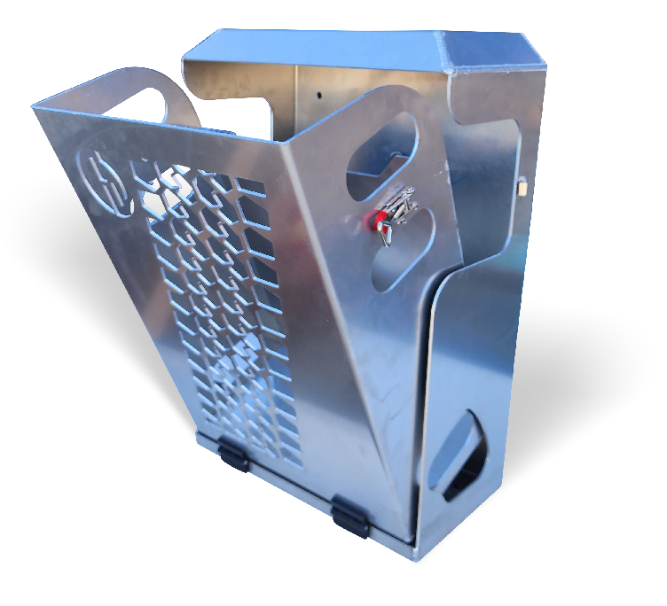 Aluminium Tilting Jerry Can Holder (Australian Made) - 1