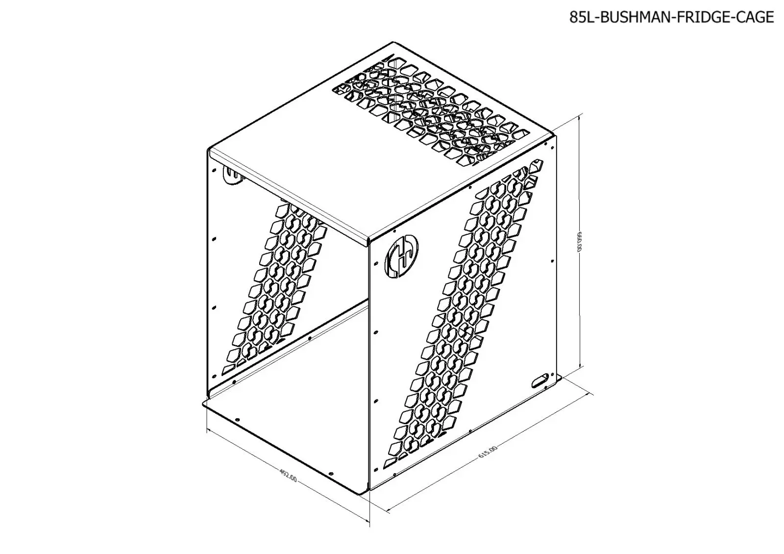 Bushman Upright Fridge Aluminium Enclosure - 1