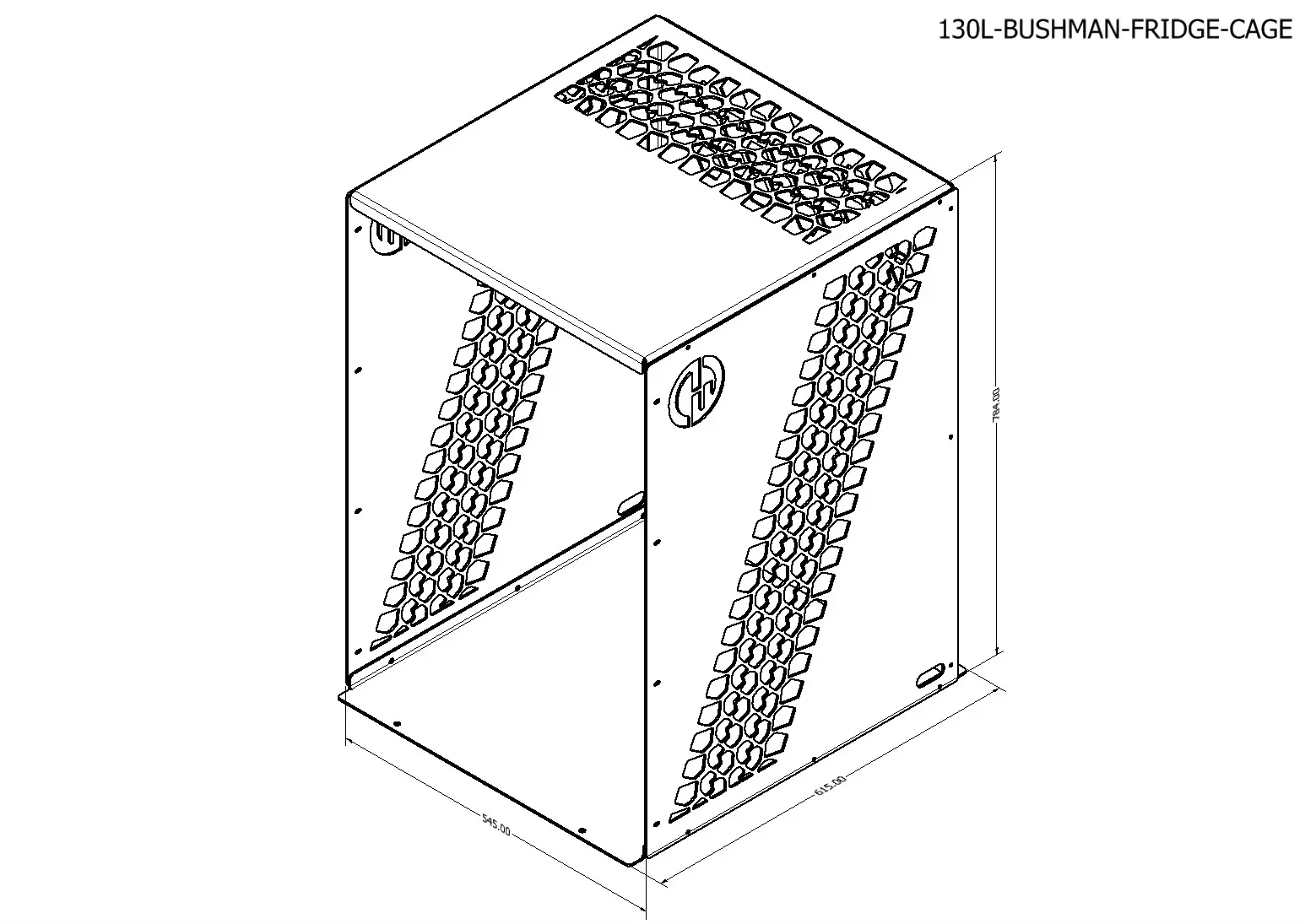 Bushman Upright Fridge Aluminium Enclosure - 1