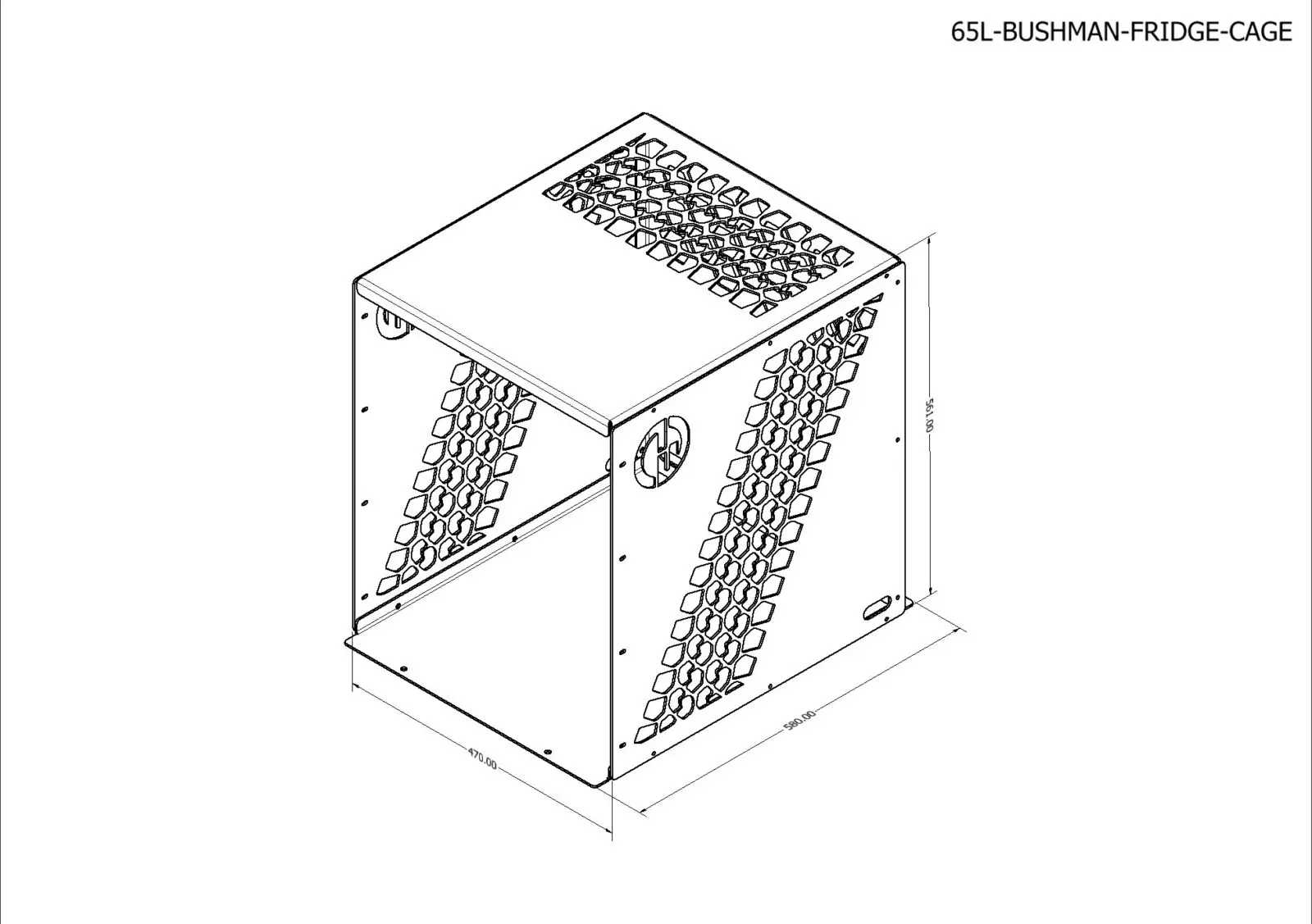 Bushman Upright Fridge Aluminium Enclosure - 1