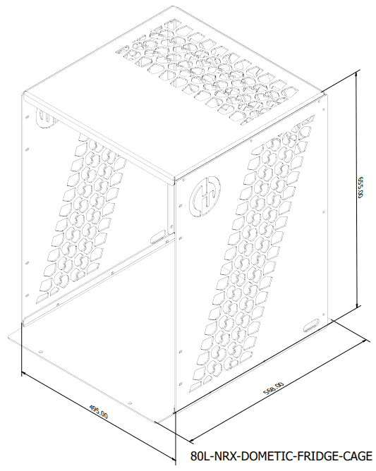 Dometic Upright Fridge Aluminium Enclosure - 1