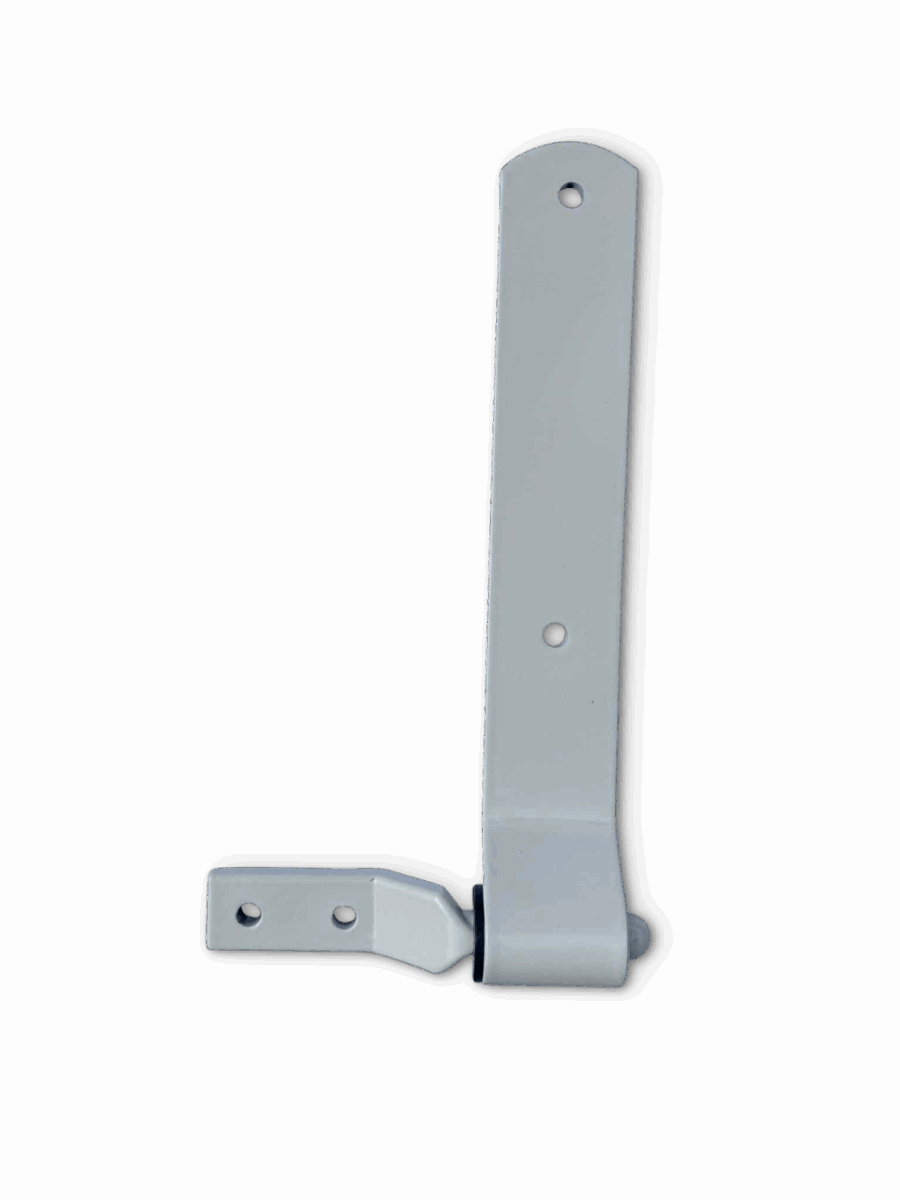 235mm Strap Hinge Kit – White Powder Coated - 3