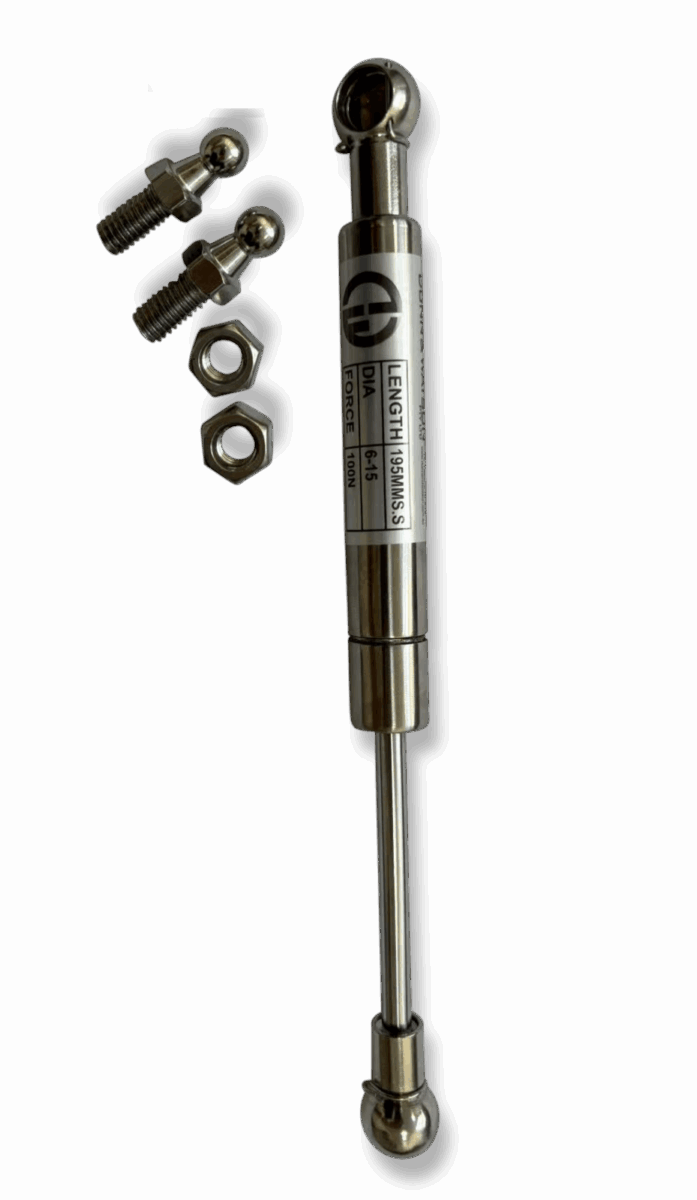 Dunn And Watson 195mm 316 Stainless Steel Gas Struts