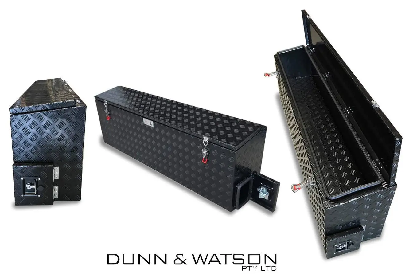 Dunn And Watson Black Folding T Handle On Customers Camper Trailer Toolbox