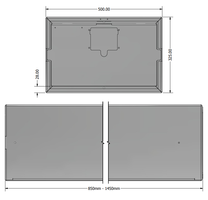 Dimensions 325mm Eco Cargo Drawers