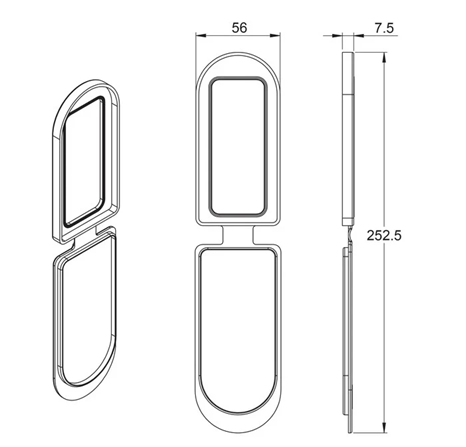 Large Compression Lock Dust Cover Dimensions