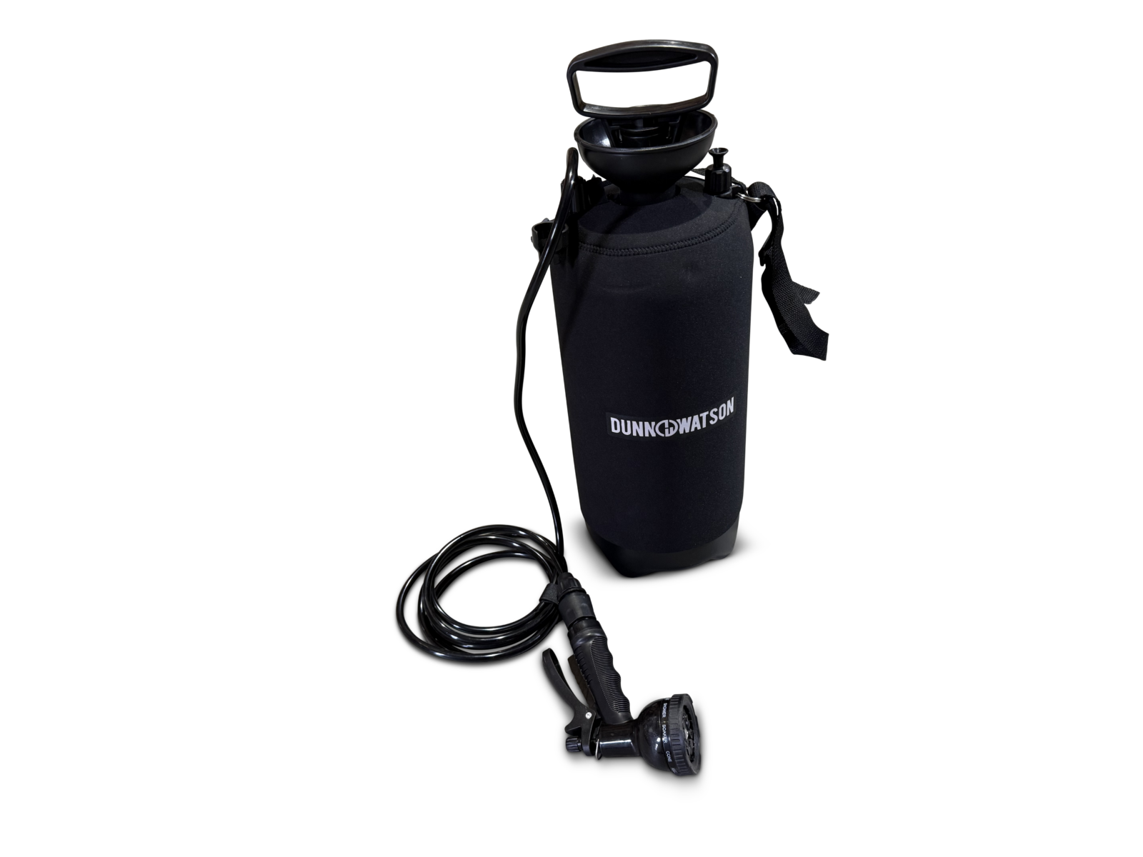 Dunn & Watson Portable Shower Kit Bottle Hose Expanded