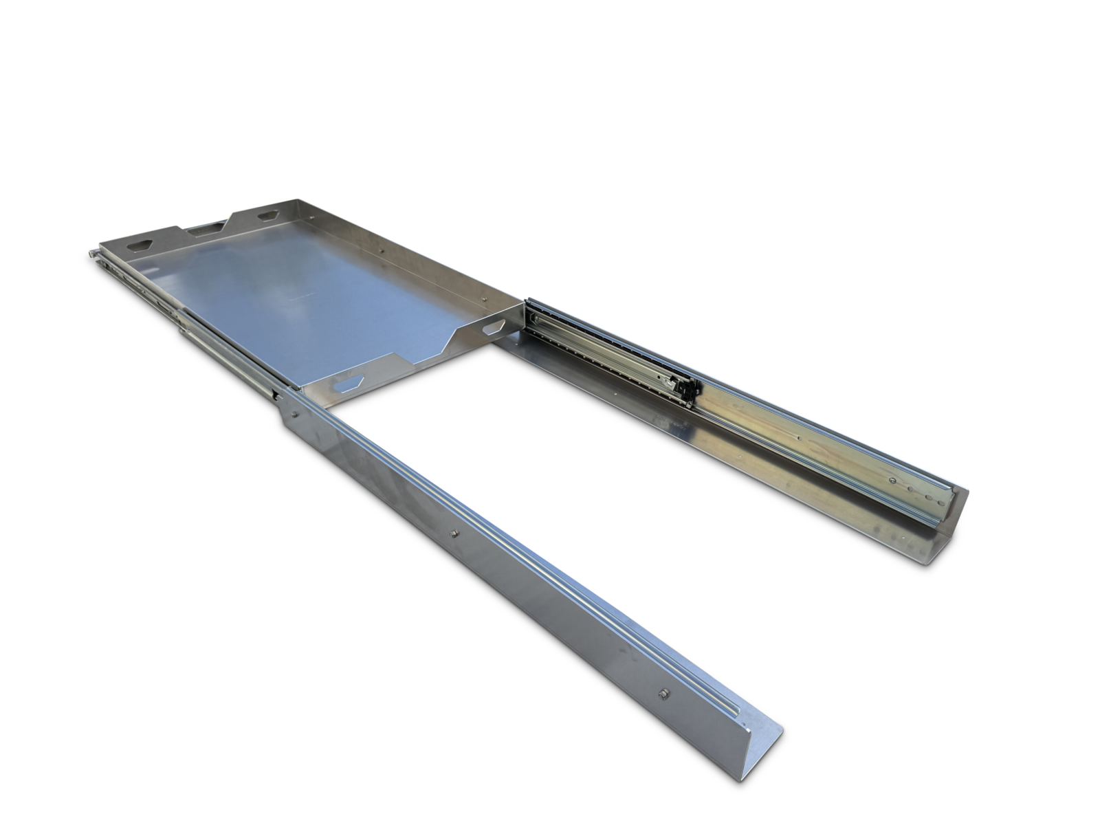 4x4 60L & Over Fridge Slide Rear View Extended To Show Mounting Feet
