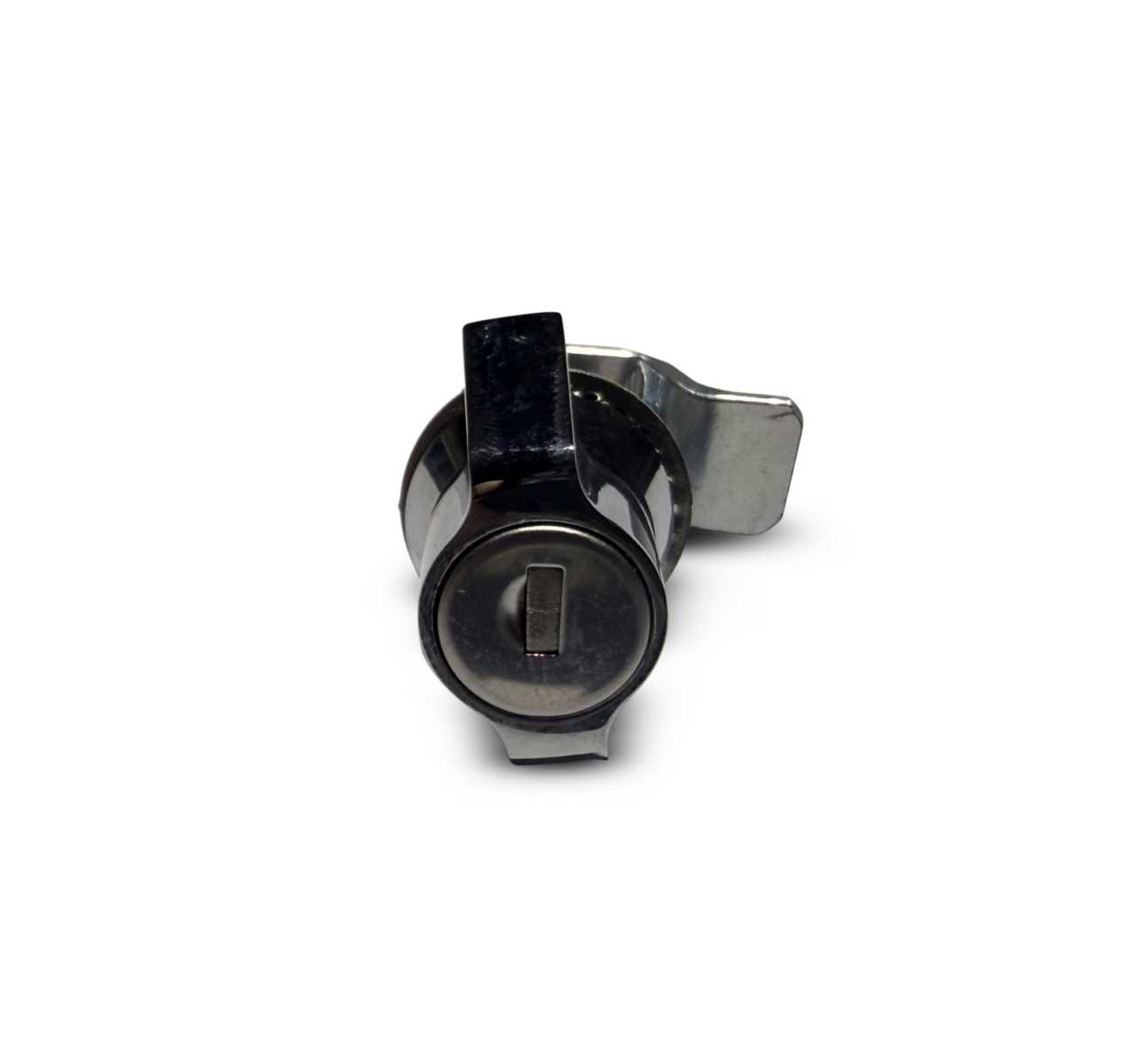 Chrome Compression Coin Lock Showing Key Cylinder