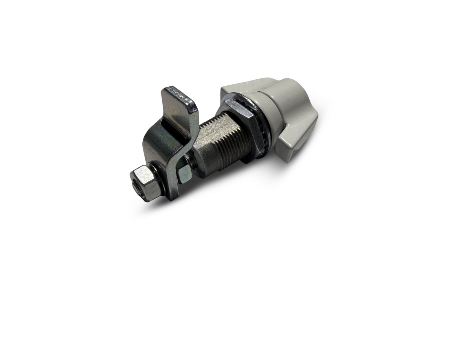 White Compression Coin Lock Front On Angle