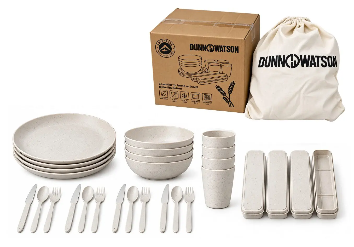 4 Piece Plastic Dinner Set
