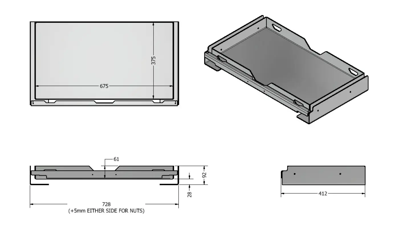 40L & OVER SIDEWAYS FRIDGE SLIDE
