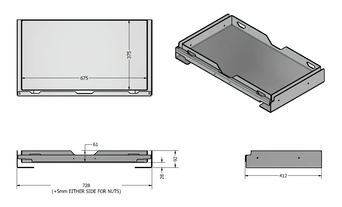 40L & OVER SIDEWAYS FRIDGE SLIDE