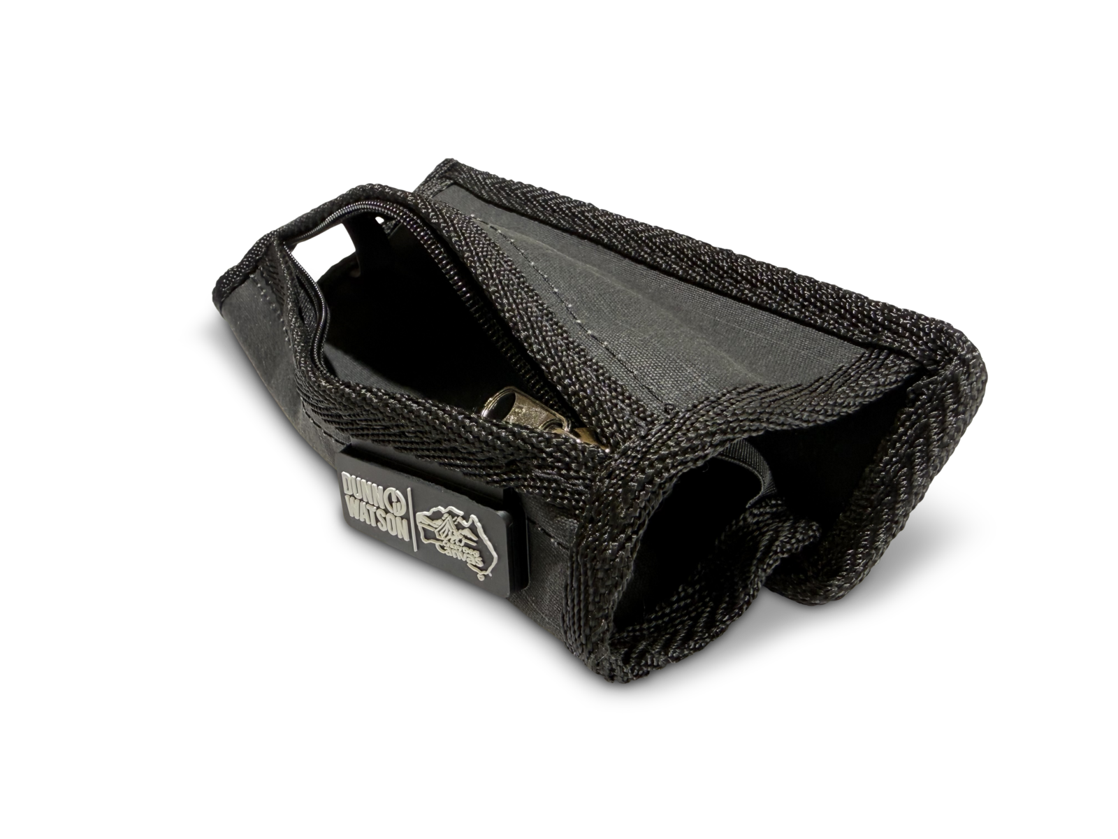4x4 Plastic Garbage Bag Dispenser Close Up Side On Showing Zipper Opening.
