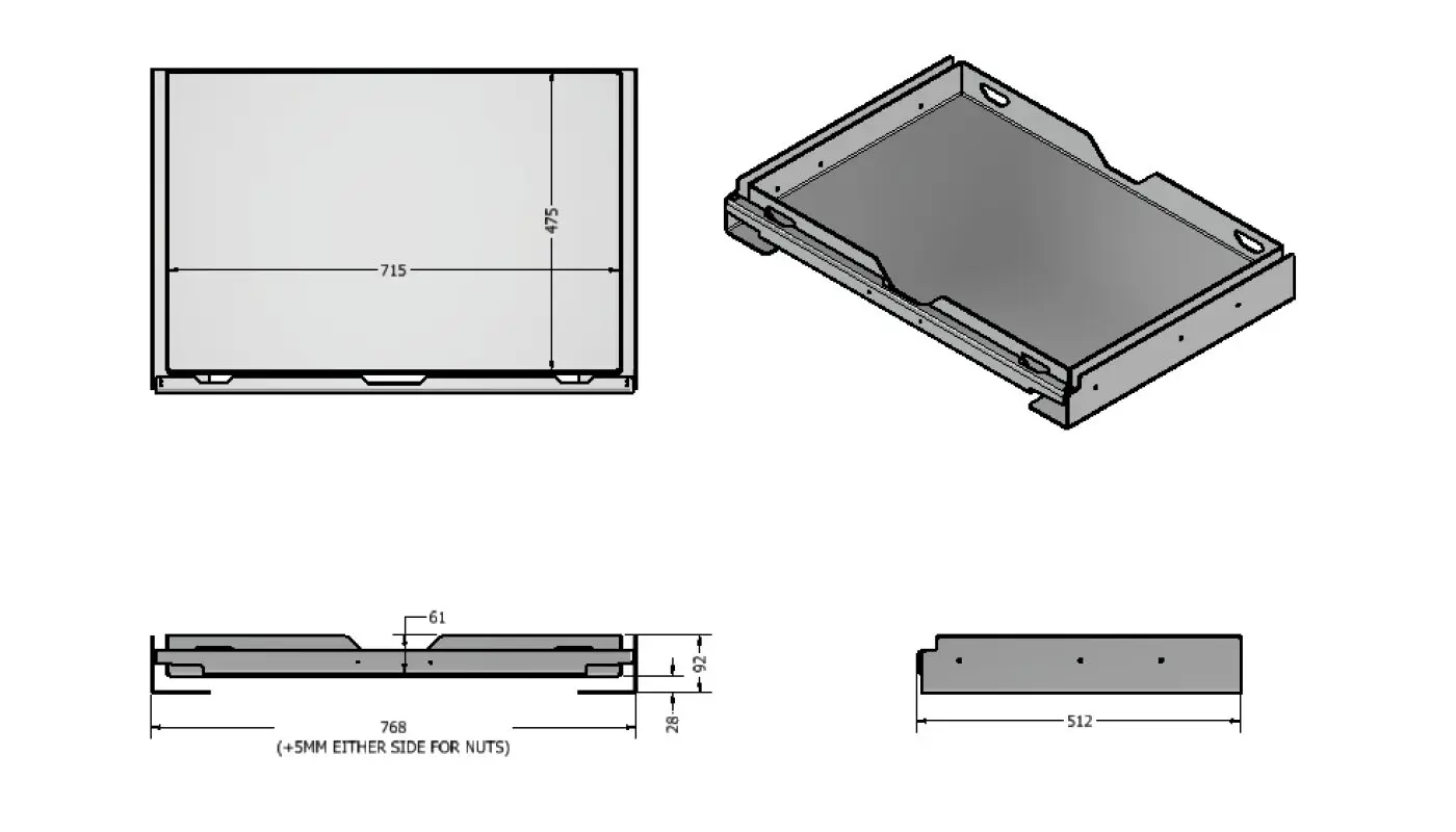 50L & OVER SIDEWAYS FRIDGE SLIDE