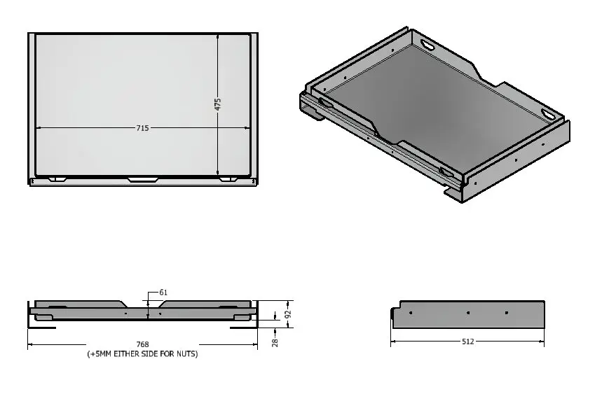 50L & OVER SIDEWAYS FRIDGE SLIDE