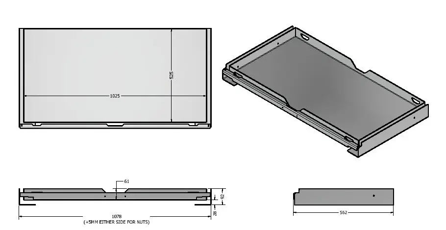 80L & OVER SIDEWAYS FRIDGE SLIDE
