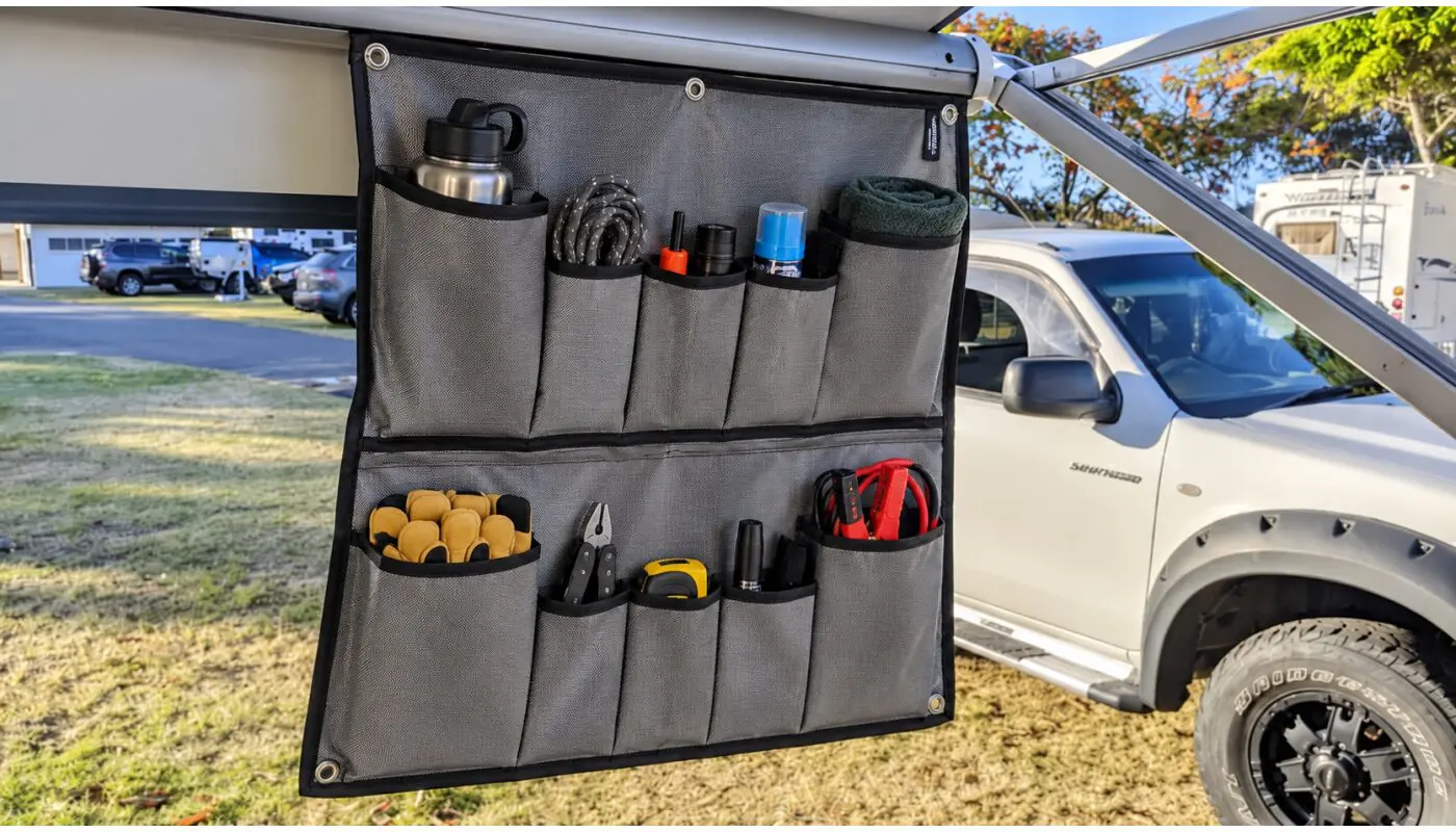 Caravan And Camper Trailer Double Storage Hanger On Caravan