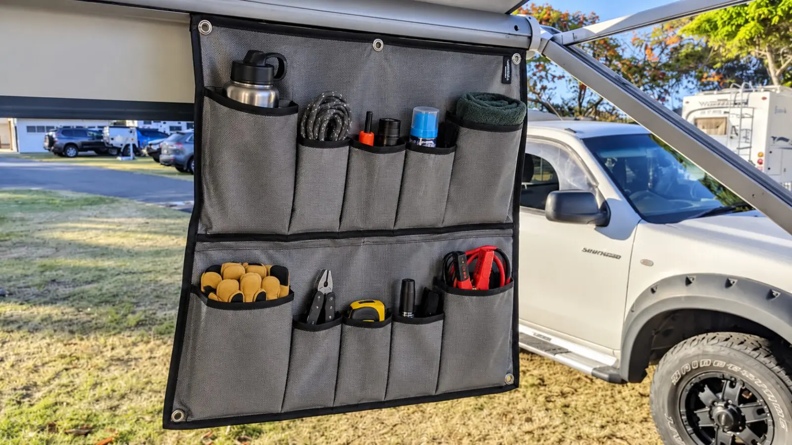 Caravan And Camper Trailer Double Storage Hanger On Caravan