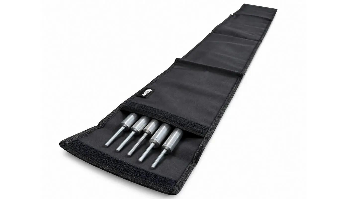 Tent Pole Bag With Tent Poles Sticking Out.