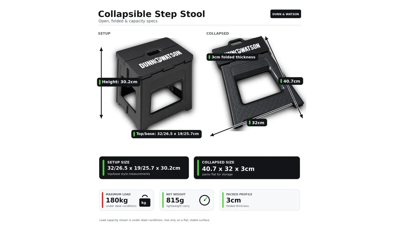 Collapsible Stool Dimensions