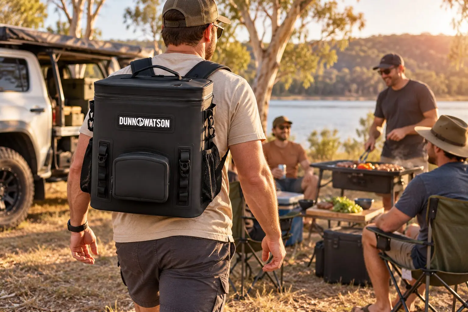 Cooler Bag Being Carried To Bbq
