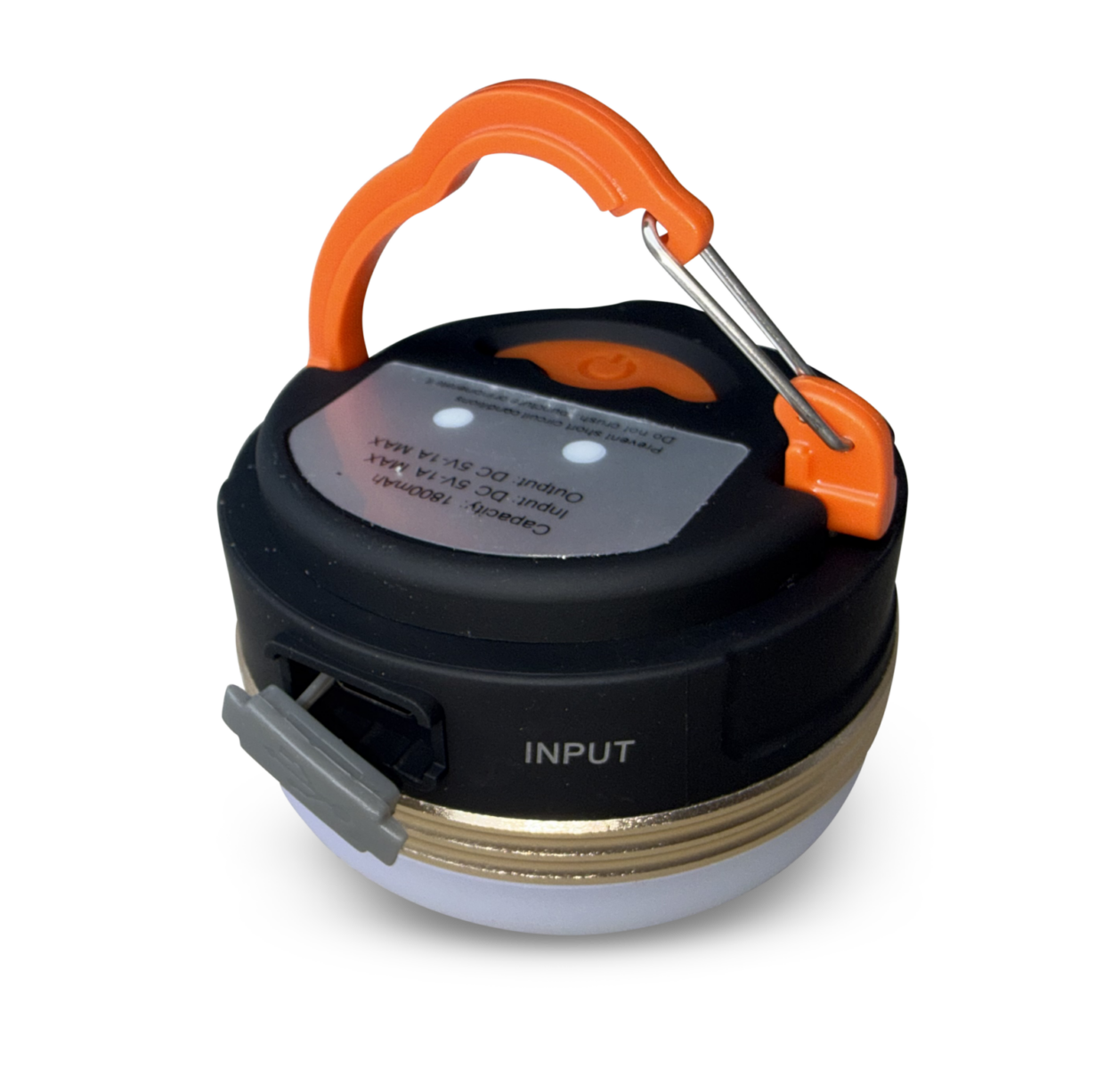 12V CAMPING LAMP SHOWING CHARGING IN USB PORT