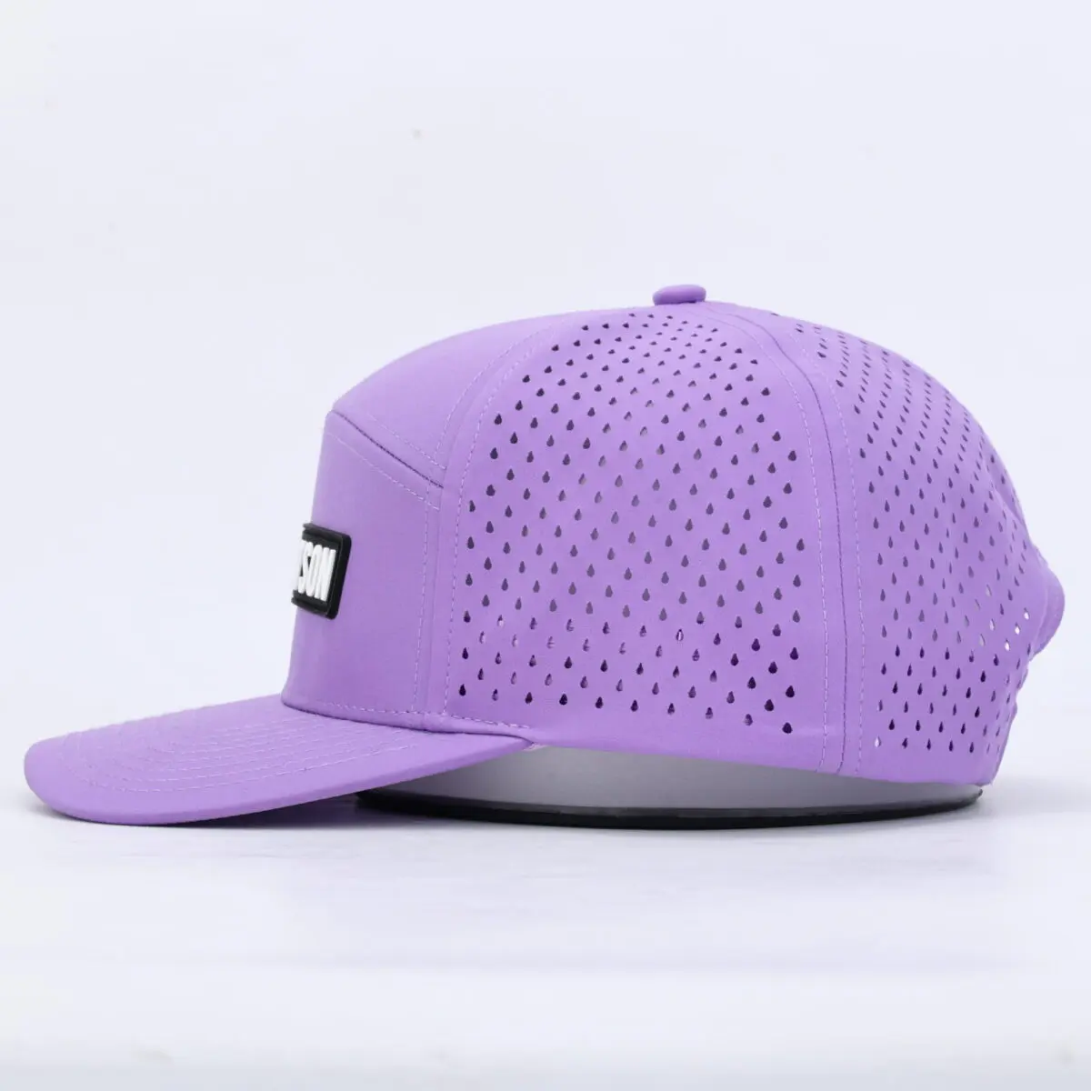 7 Panel Dunn Watson Hat Purple Side On