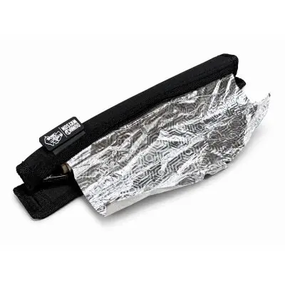 Black Pouch With Silver Insulated Panel
