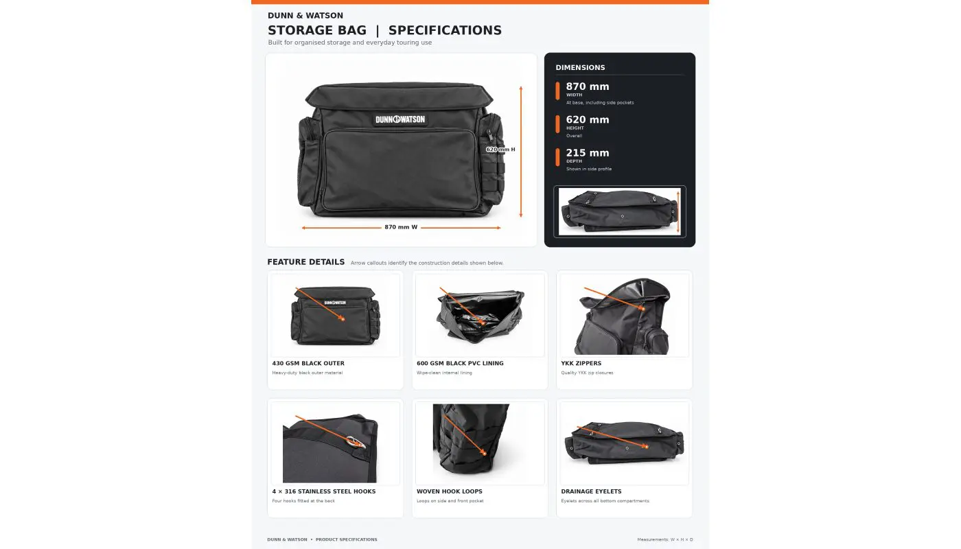 Canopy Wall Bag Specifications