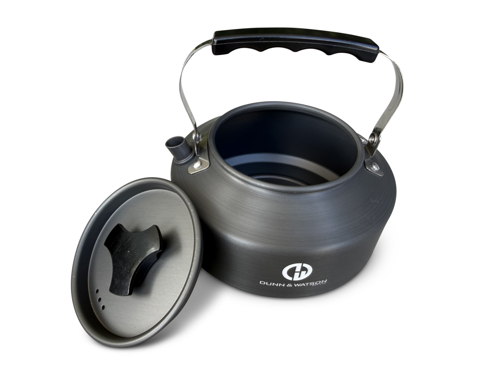 Dunn & Watson Camp Cooking Set With Kettle Lid Open