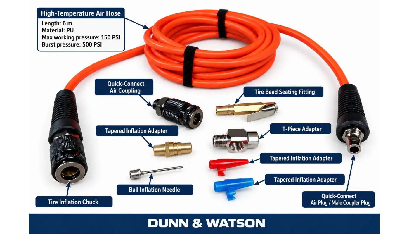 Air Compressor Extension Hose Kit - 4WD, Tyre Inflation & Camping - 1