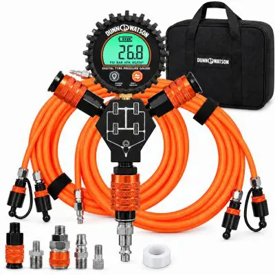 4 Tyre Inflation Deflation Kit – Dunn & Watson 4WD Digital Air Compressor Hose System - 3