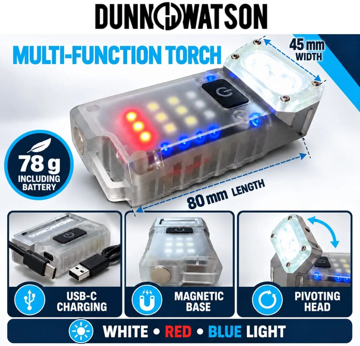 Magnetic Torch Dimensions