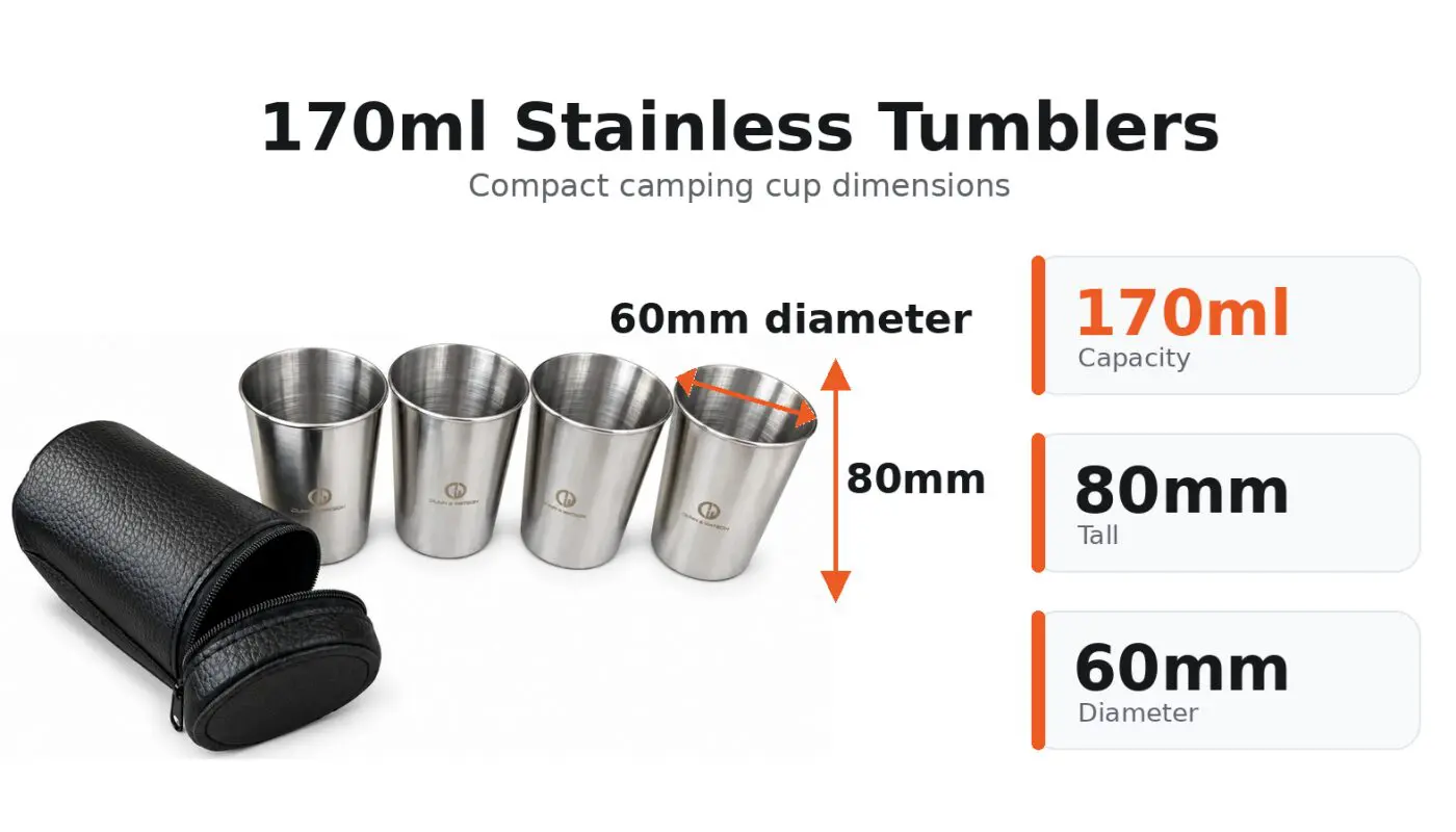 Stainless Wine Cup Dimensions