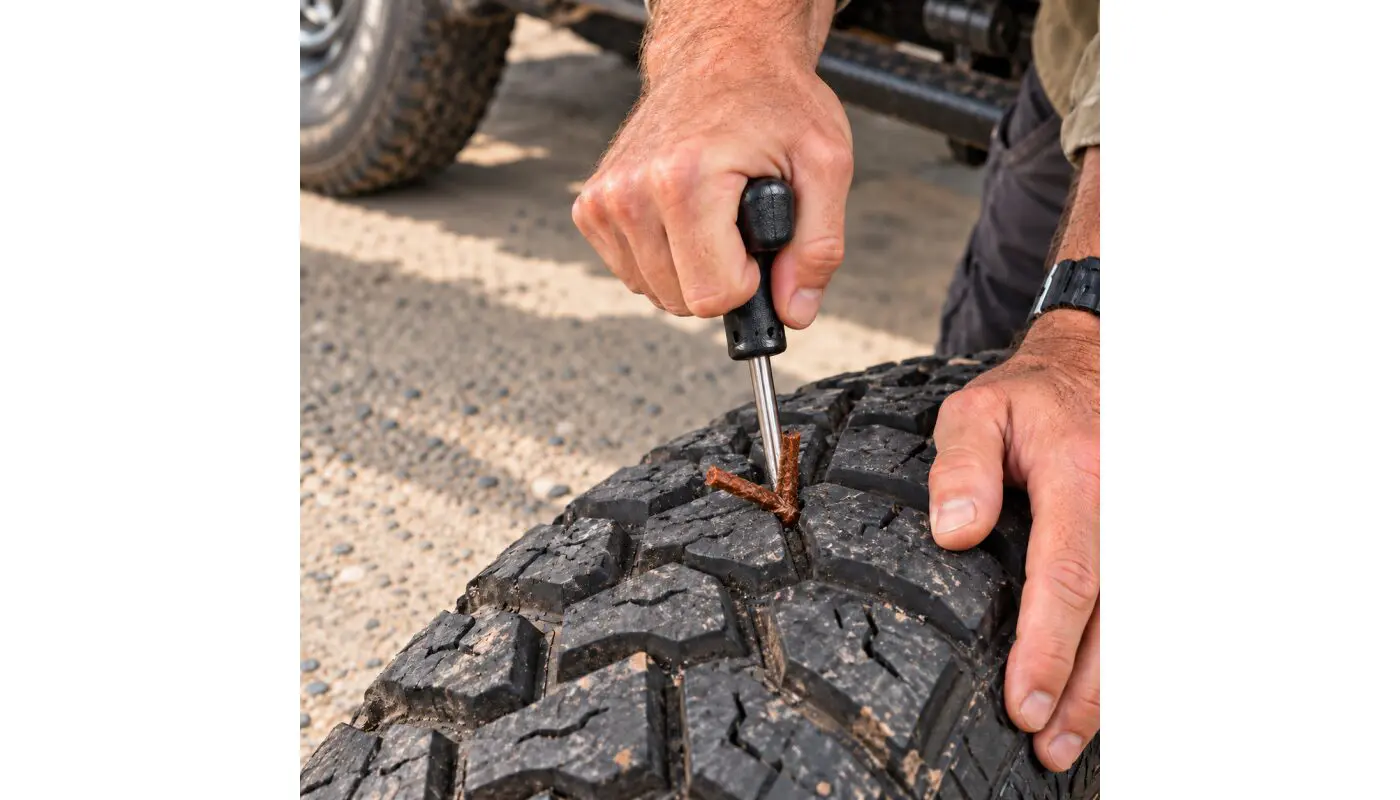4WD Tubeless Tyre Puncture Repair Kit – Plug Repair Tools - 1
