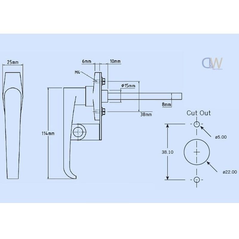 Front Fixing L Handle - 2