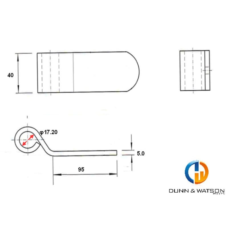 95mm Strap Hinge - Steel - 2