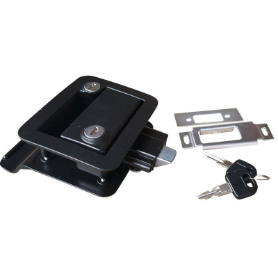 Trailer Door Lock - Black - 2