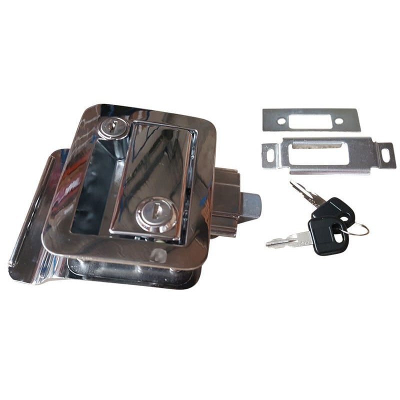 Trailer Door Lock - Chrome - 4