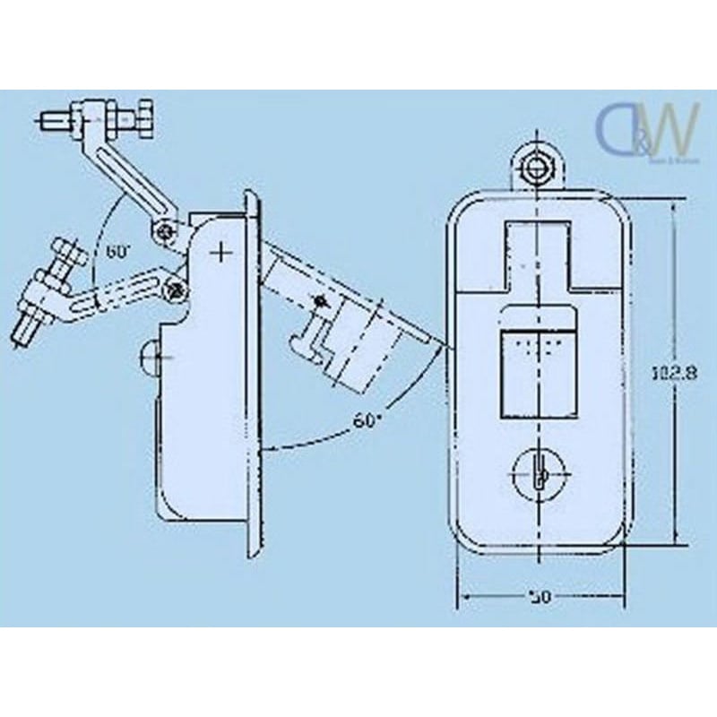 Large Thumb Press Compression Lock - Chrome - 1